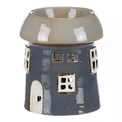 Kominek zapachowy Domek szary, ceramika, 11 x 11 x 13 cm