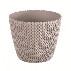 Prosperplast Osłonka na doniczkę Splofy kawowy, śr. 26 cm , śred. 26 cm