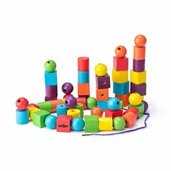 Woody Drewniane maxi korale, 60 elementów